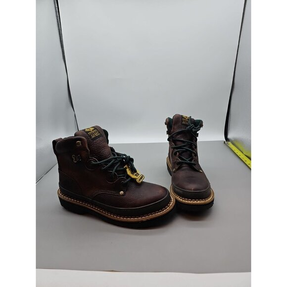 New Georgia Boot Women’s Giant 6” Steel Toe Work Boot Brown Leather Size 9.5 - Picture 1 of 6